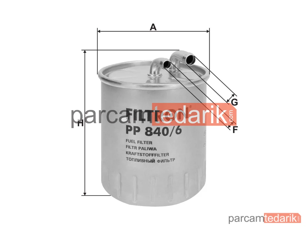 FILTRON PP840/6 | Yakıt Filtresi — Mercedes-Benz E-Serisi, Mercedes-Benz Vito Minibüs/Otobüs, Mercedes-Benz Vito / Mixto Panelvan/Van