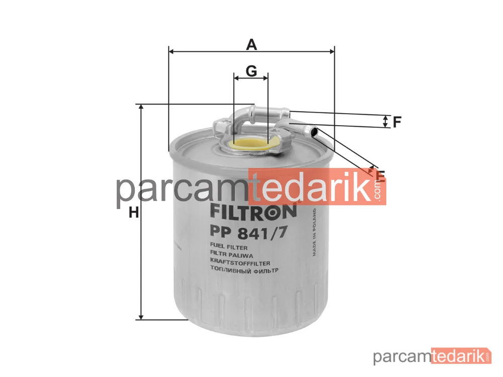 FILTRON PP841/7 | Yakıt Filtresi — Mercedes-Benz E-Serisi, Mercedes-Benz Vito Minibüs/Otobüs, Mercedes-Benz Vito / Mixto Panelvan/Van