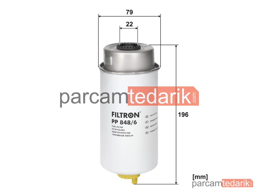 PP848/6 | Yakıt Filtresi — Ford Transit Minibüs/Otobüs, Ford Transit Platform şasi, Ford Transit Panelvan/Van