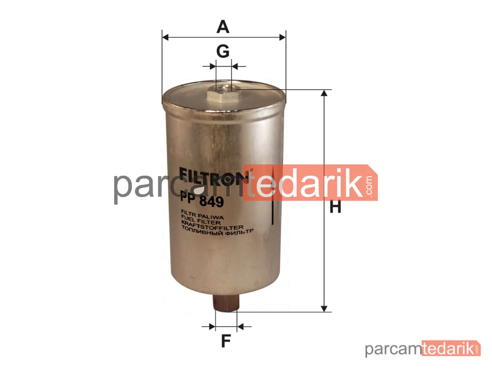 FILTRON PP849 | Yakıt Filtresi — Audi 100 C3 Avant, Audi 100 C3 Sedan, Audi A6 C4 Avant