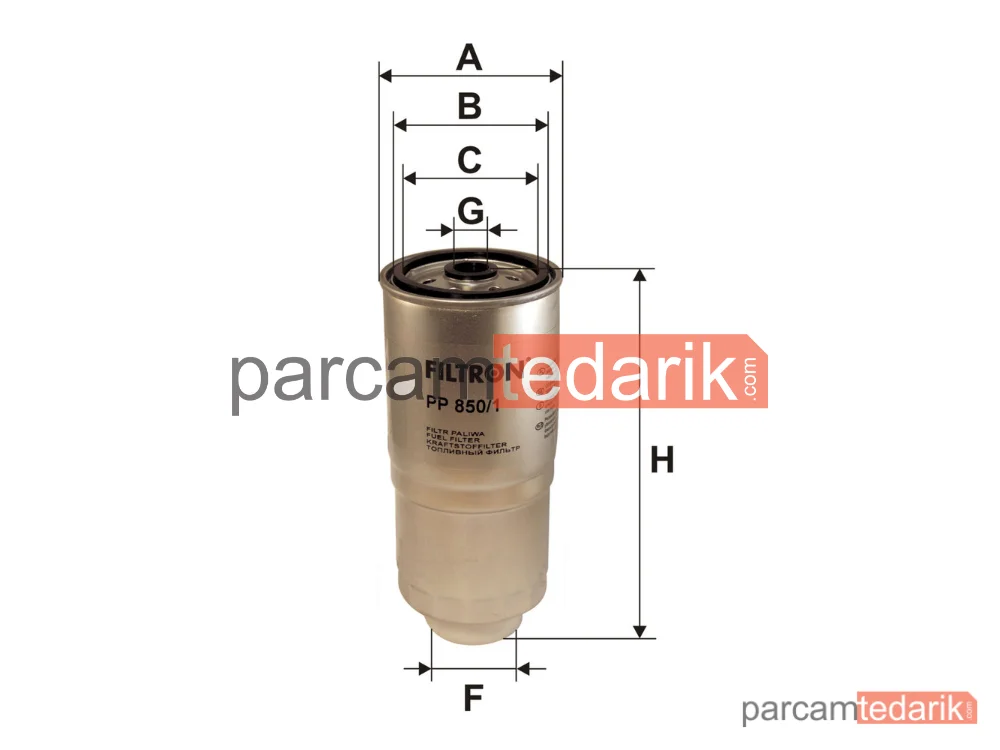 FILTRON PP850/1 | Yakıt Filtresi — Audi 100 C3 Avant, Audi 100 C3 Sedan, Audi 100 C4 Avant