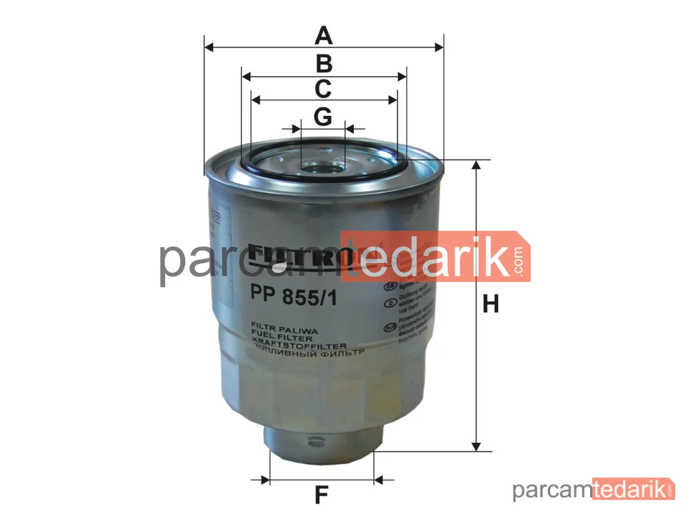 FILTRON PP855/1 | Yakıt Filtresi — Toyota Auris, Toyota Avensis Sedan, Toyota Avensis Station wagon