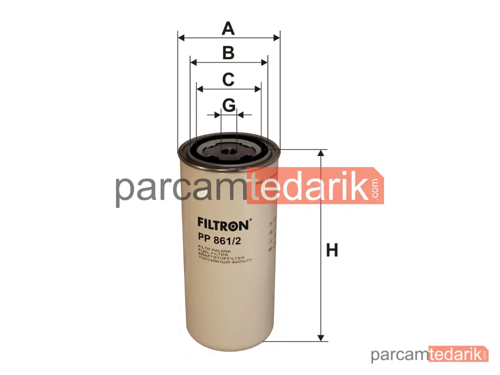FILTRON PP861/2 | Yakıt Filtresi — DAF 95 XF