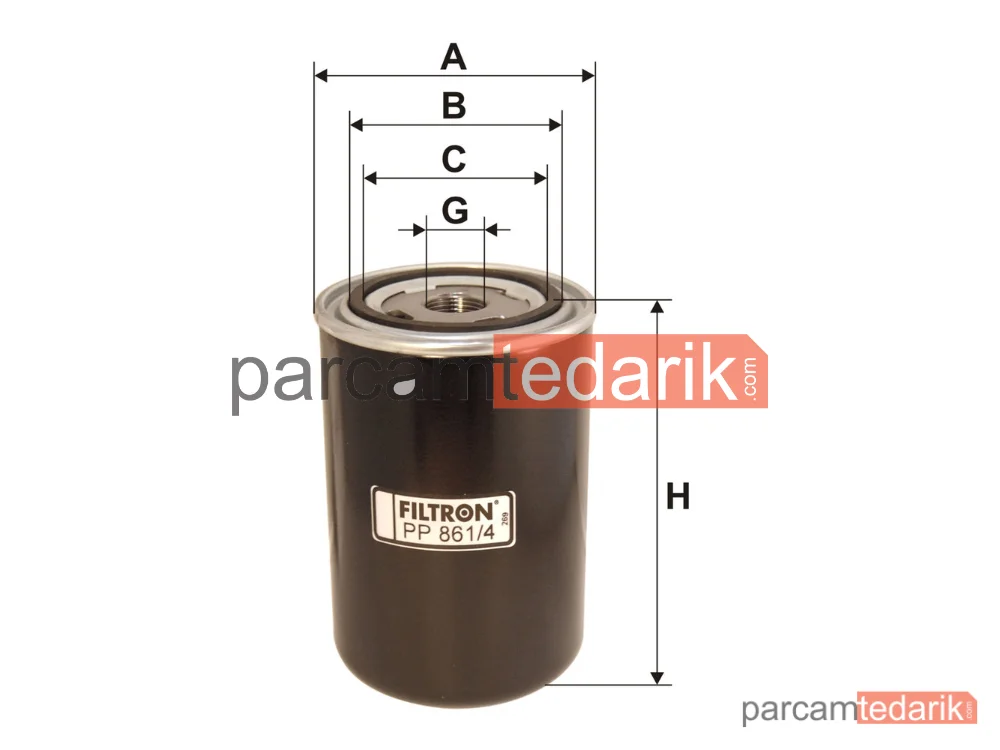 FILTRON PP861/4 | Yakıt Filtresi — DAF 75 CF.250,290,320 ; 85 CF 340, 380, 430 ; 95 XF