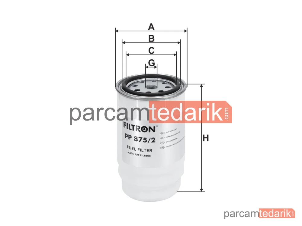 FILTRON PP875/2 | Yakıt Filtresi — Hyundai Tucson, Kia Sportage IV, Hyundai H-1 Travel