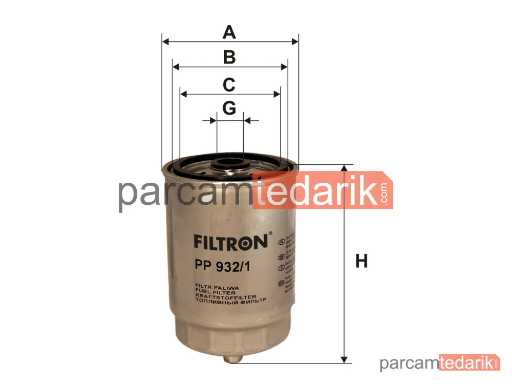 FILTRON PP932/1 | Yakıt Filtresi — Volvo XC90 I, Volvo V70 II, Volvo S60 I
