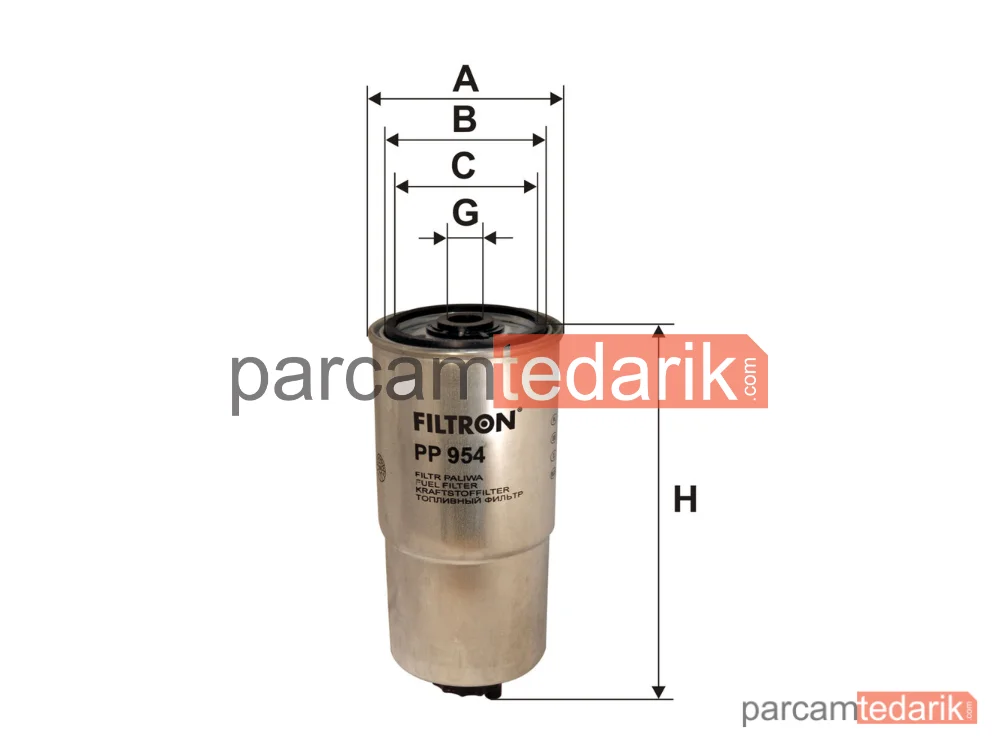 FILTRON PP954 | Yakıt Filtresi — Alfa Romeo 156, Alfa Romeo 156 Sportwagon, Fiat Marea