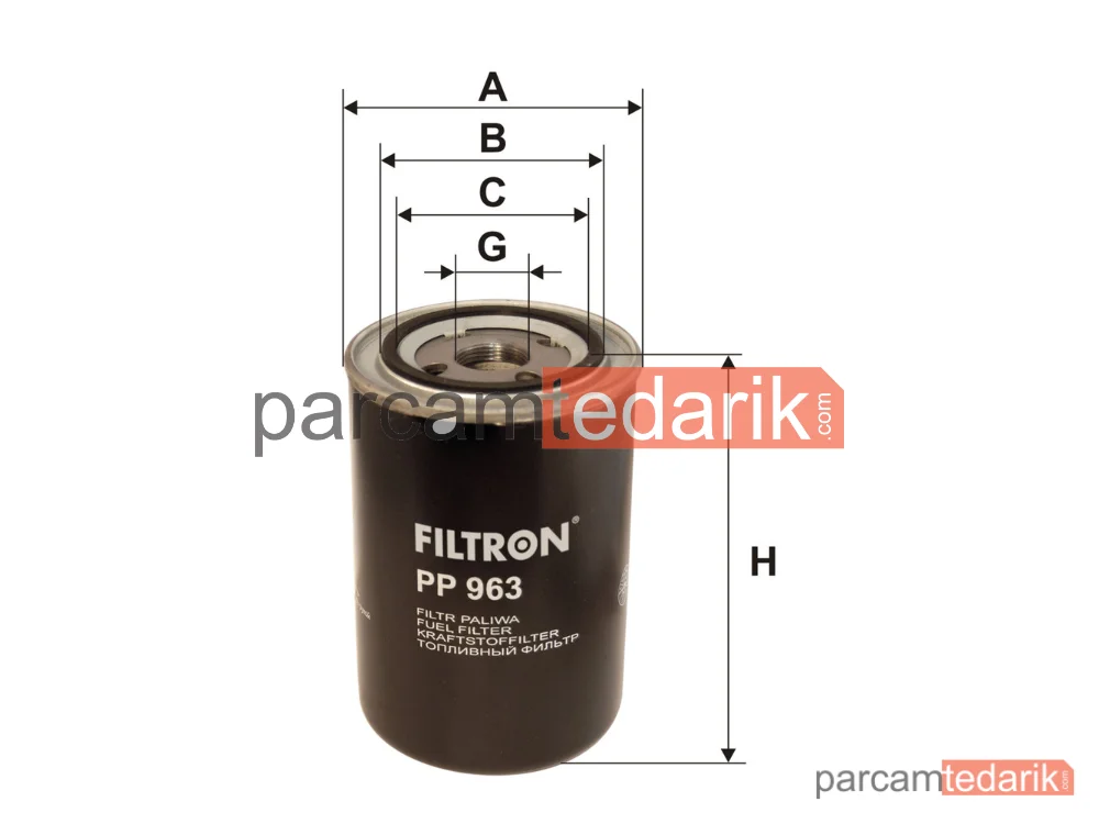 FILTRON PP963 | Yakıt Filtresi — Scania 4 - series, Scania P I, Scania 4 - series bus