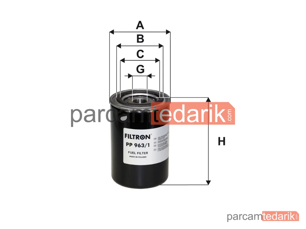 FILTRON PP963/1 | Yakıt Filtresi — Scania P I, Scania R I, Scania 4 - series