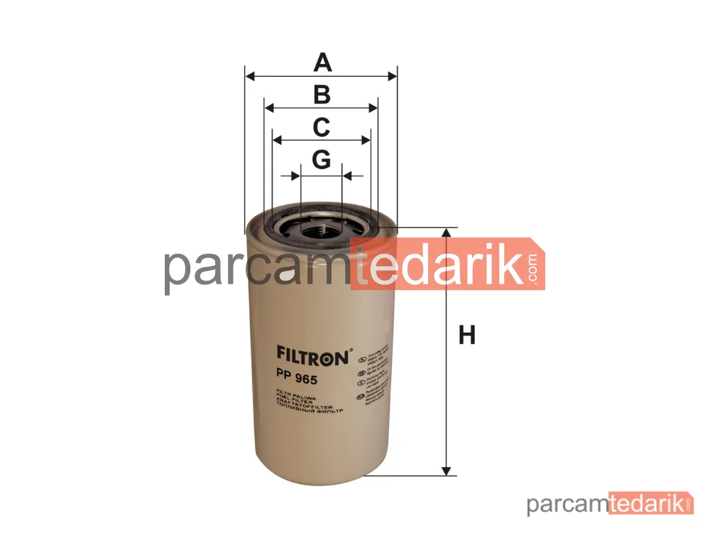FILTRON PP965 | Yakıt Filtresi — John Deere Series 6010