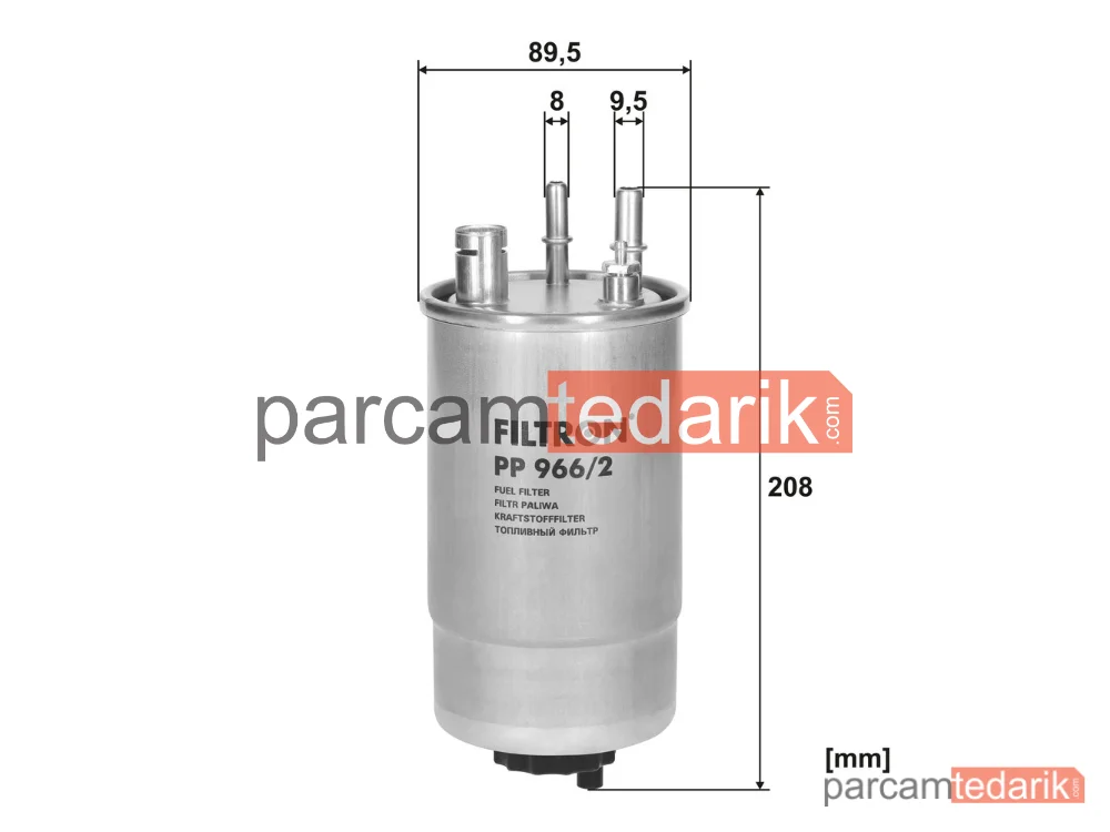 FILTRON PP966/2 | Yakıt Filtresi — Fiat Doblo Kasa/büyük limuzin, Fiat Doblo MPV, Fiat Grande Punto