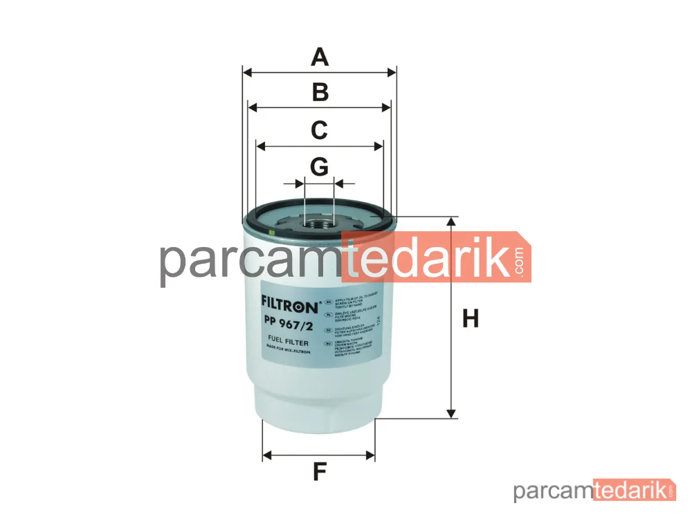 FILTRON PP967/2 | Yakıt Filtresi — DOOSANKAMAZ,ROSTSELMASH