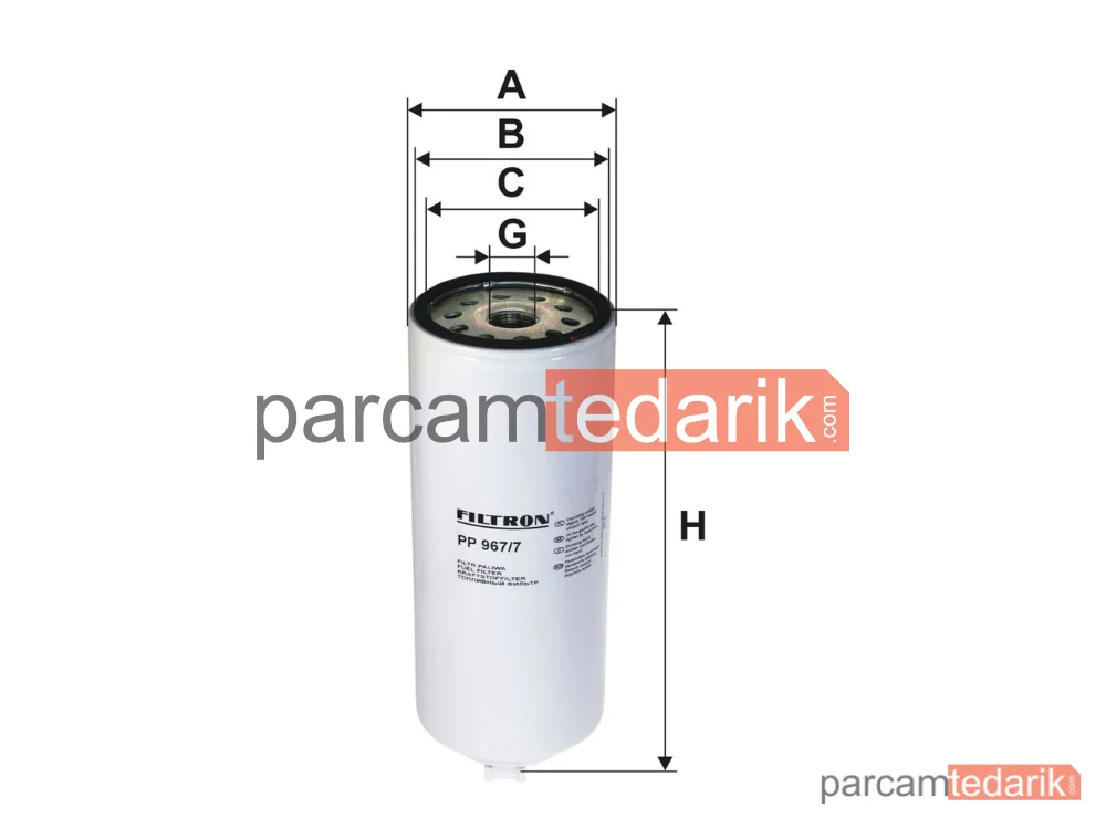 FILTRON PP967/7 | Yakıt Filtresi — Mercedes-Benz Actros MP2 / MP3, Mercedes-Benz Atego 2, Mercedes-Benz Actros