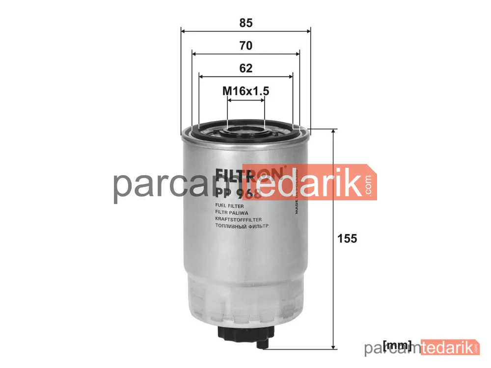 FILTRON PP968 | Yakıt Filtresi — Citroën Jumper II Minibüs/Otobüs, Fiat Ducato Minibüs/Otobüs, Peugeot Boxer Minibüs/Otobüs