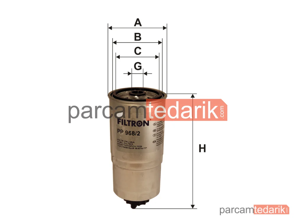 FILTRON PP968/2 | Yakıt Filtresi — Fiat Punto