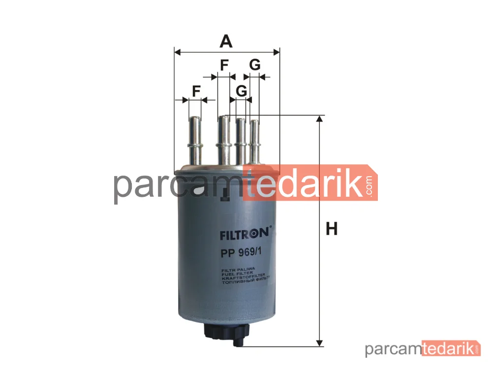 FILTRON PP969/1 | Yakıt Filtresi — Land Rover Discovery III 2.7 TD 4X4 04-09, Range Rover SPORT 2.7 D 4X4 05-13