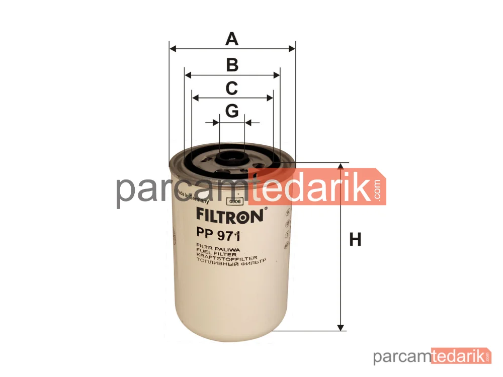 FILTRON PP971 | Yakıt Filtresi — Renault TRUCKS Premium, Renault TRUCKS Magnum, Renault TRUCKS Midlum