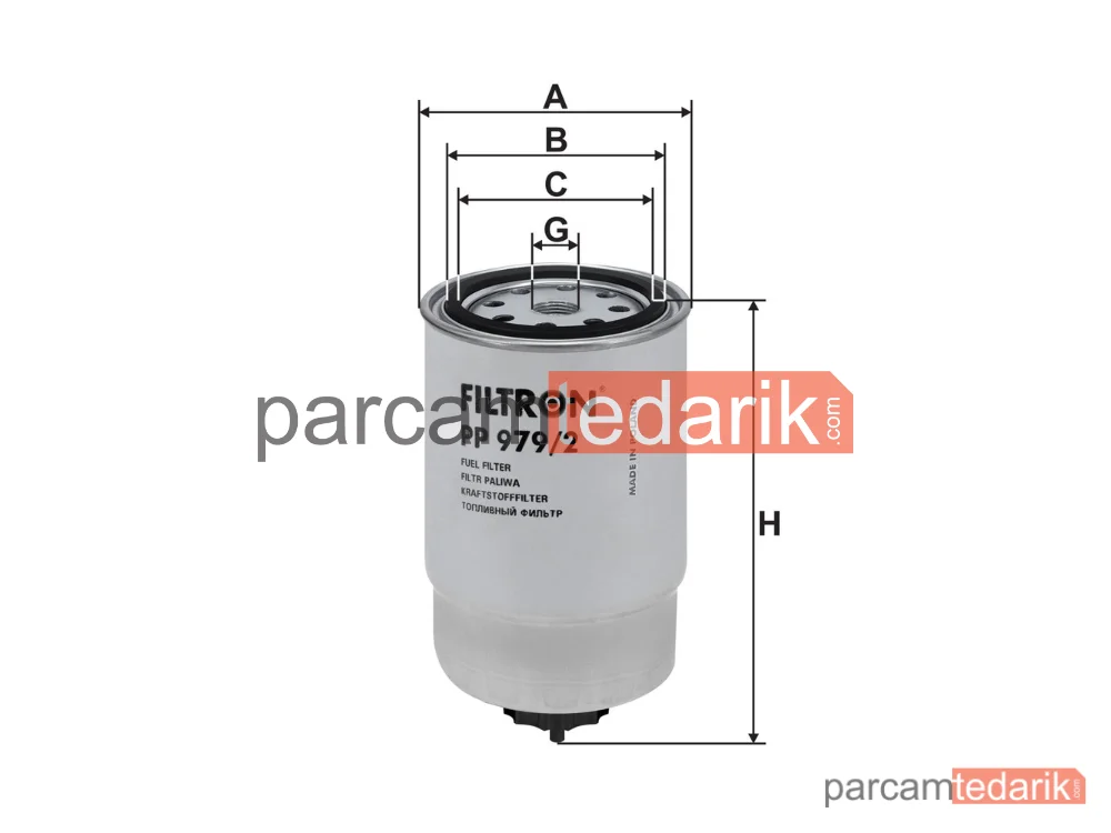 FILTRON PP979/2 | Yakıt Filtresi — Hyundai i20 I, Kia Sportage II, Hyundai Tucson