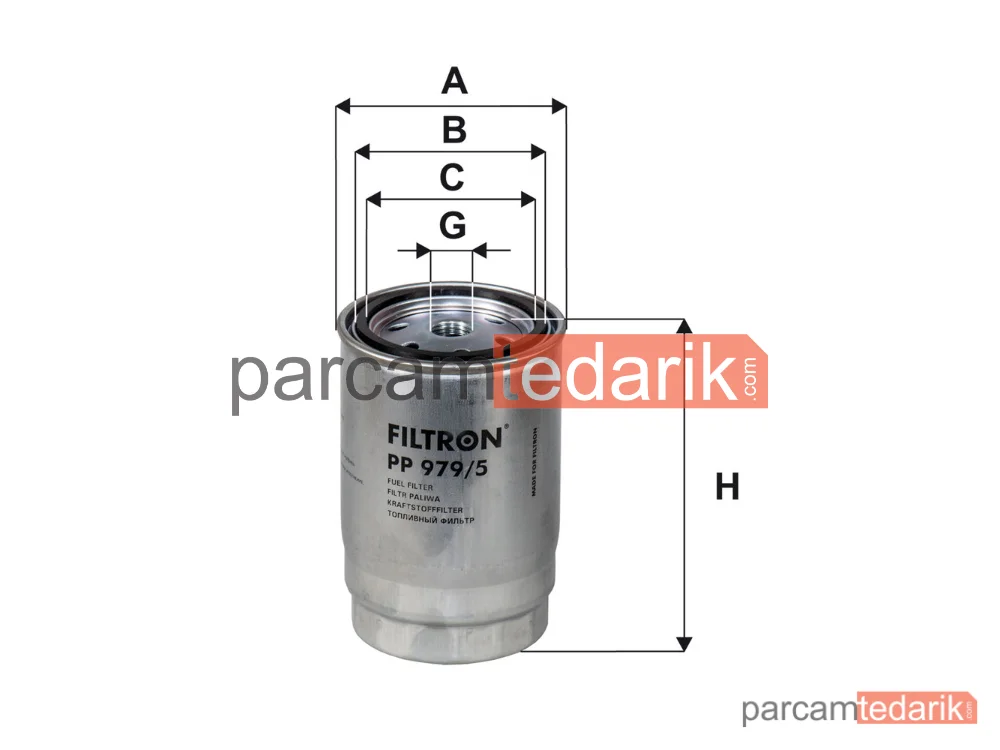 FILTRON PP979/5 | Yakıt Filtresi — Hyundai Tucson, Kia Sportage IV, Hyundai ix20
