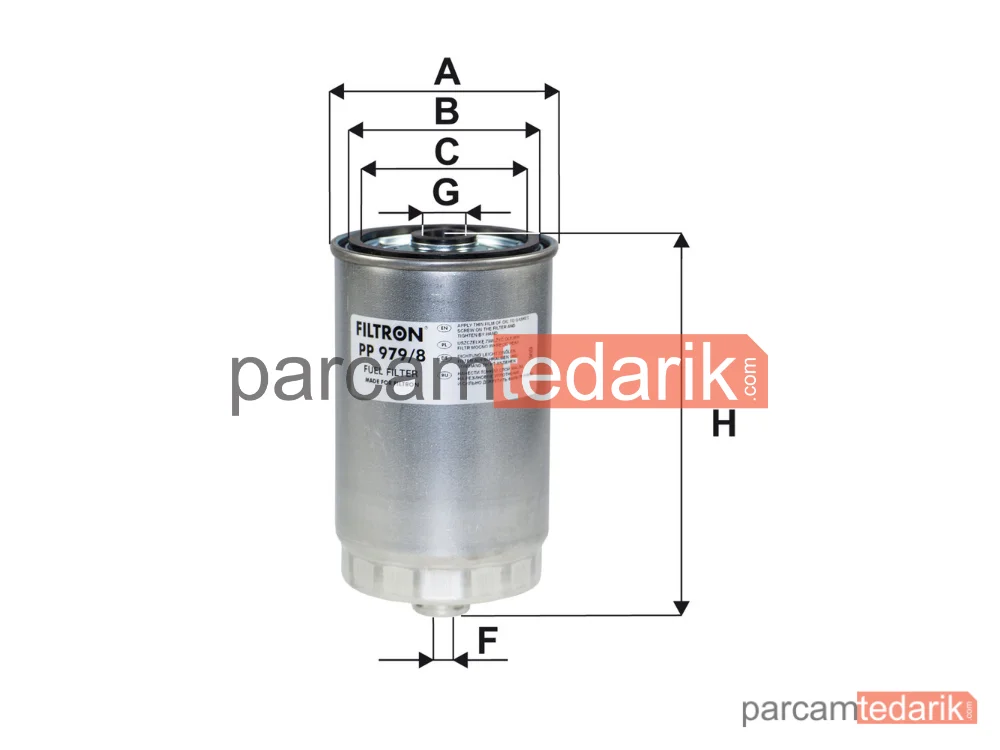 FILTRON PP979/8 | Yakıt Filtresi — Hyundai Santa FÉ III, Hyundai GRAND Santa FÉ, Kia Sorento II