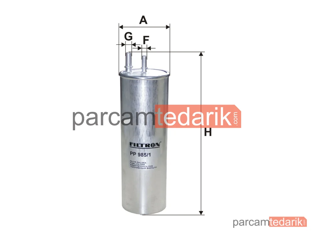 FILTRON PP985/1 | Yakıt Filtresi — VW Transporter T5 Minibüs/Otobüs, VW Transporter T5 Panelvan/Van, VW Transporter T5 Platform şasi (7JD, 7JE, 7JL, 7JY, 7JZ, 7FD,)