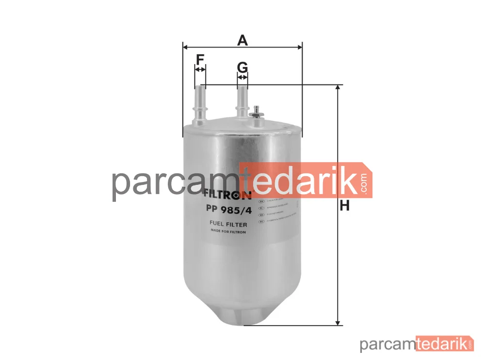 FILTRON PP985/4 | Yakıt Filtresi — VW Crafter Panelvan/Van, VW Crafter Platform şasi, MAN TGE Panelvan/Van