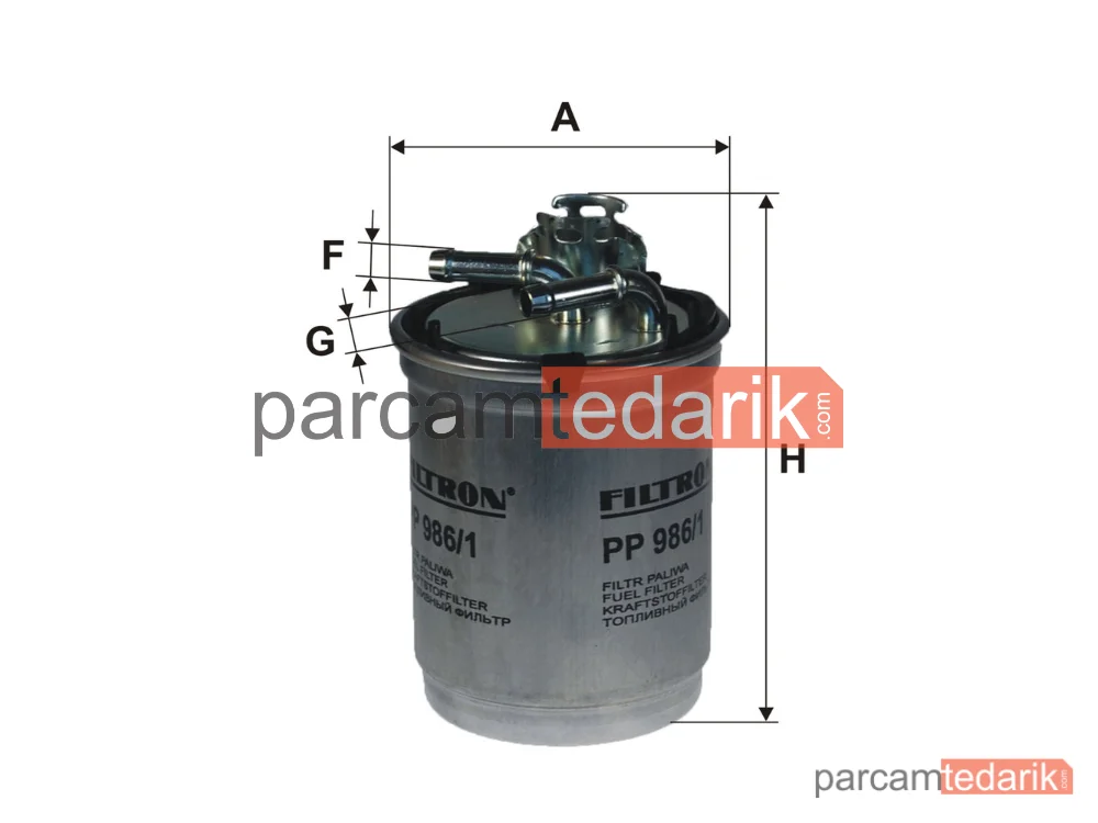 FILTRON PP986/1 | Yakıt Filtresi — Skoda Fabia I, Seat Cordoba, Skoda Fabia I Praktik