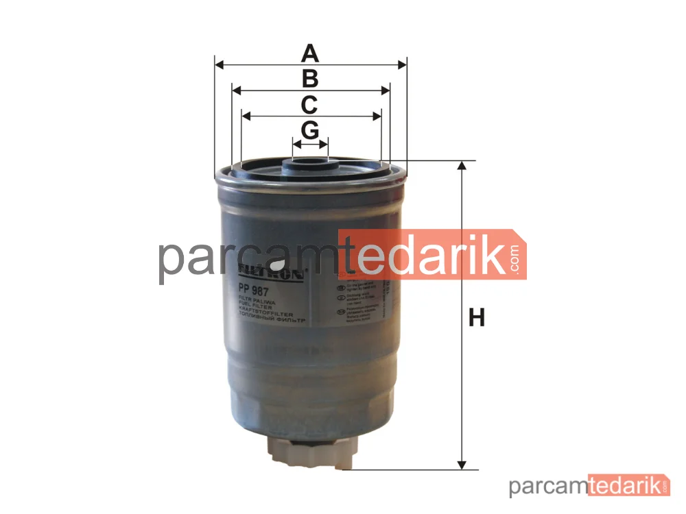 FILTRON PP987 | Yakıt Filtresi — SAAB 9-3 Cabrio, SAAB 9-3 Station wagon, SAAB 9-3