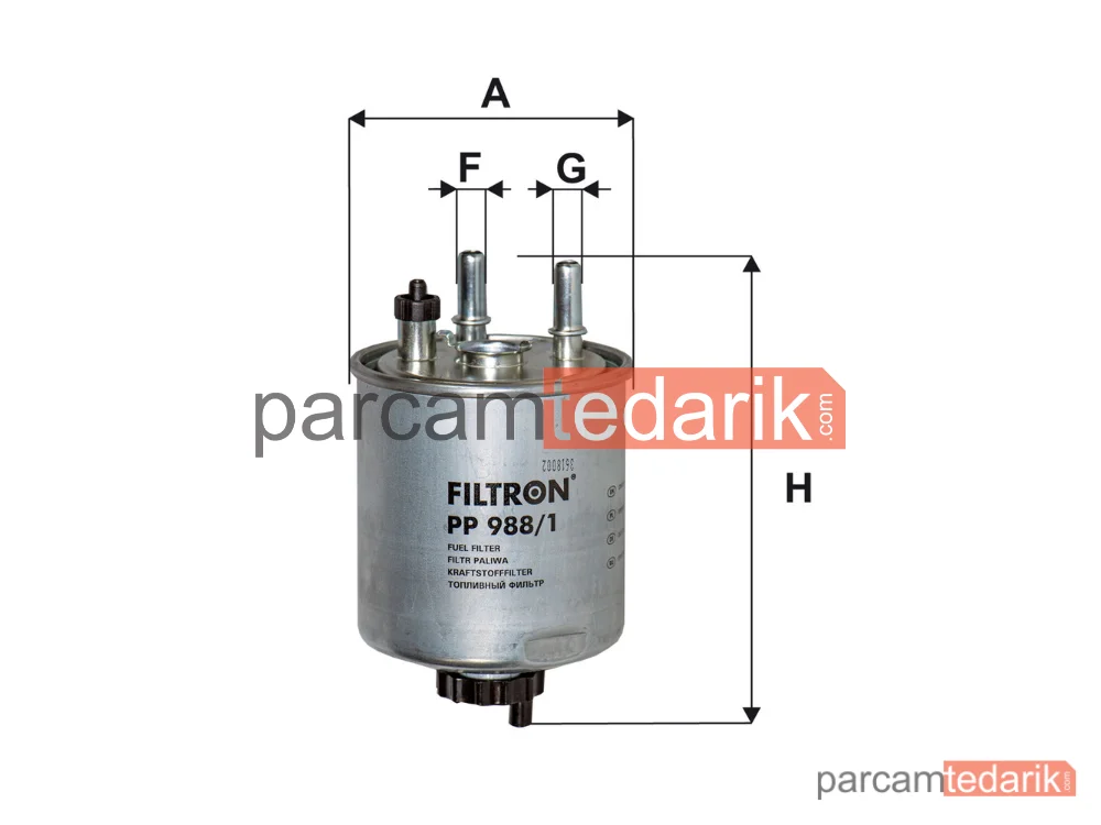 FILTRON PP988/1 | Yakıt Filtresi — Renault Laguna III, Renault Kangoo Express, Renault Laguna Coupe