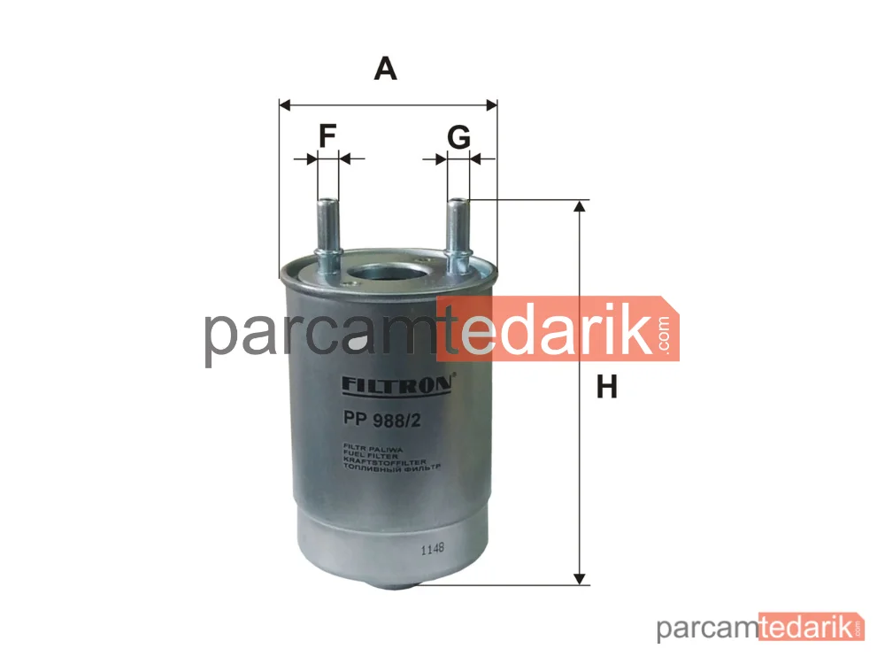 FILTRON PP988/2 | Yakıt Filtresi — Renault Megane III Hatchback, Renault Megane III Coupe, Renault SCÉNIC III