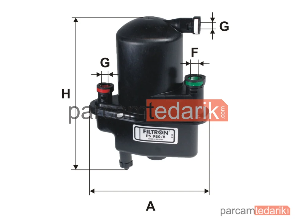 FILTRON PS980/8 | Yakıt Filtresi — Renault Clio III, Renault Clio III Grandtour, Renault Modus / GRAND Modus