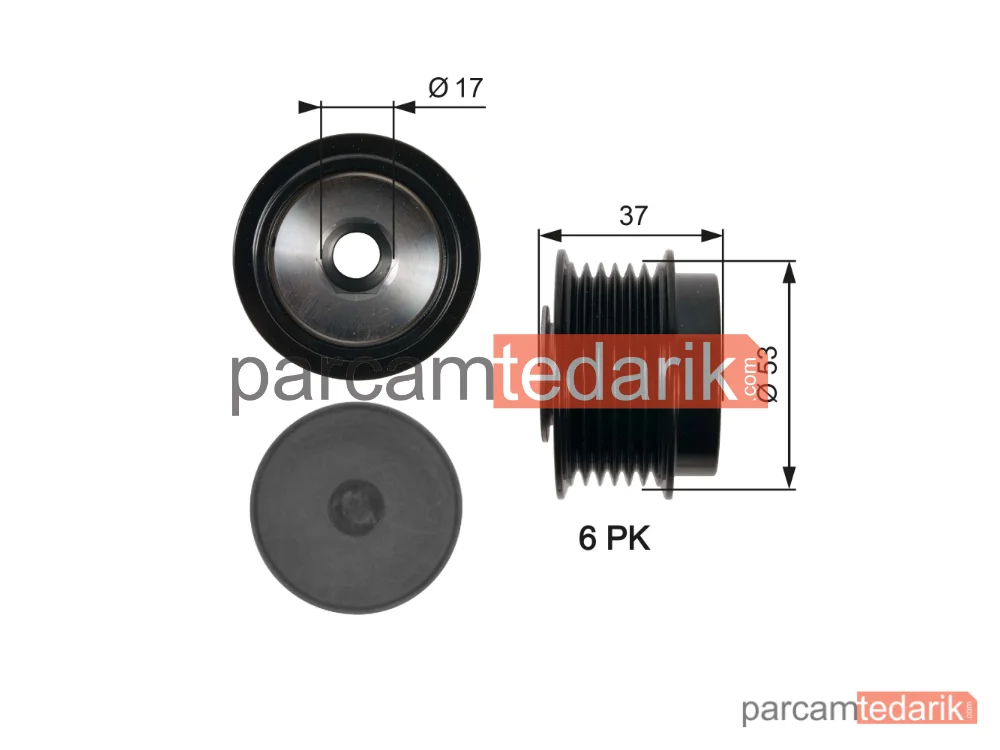 OAP7015 | Alternatör Kasnağı — Toyota Corolla, Chrysler Voyager IV, Toyota Avensis