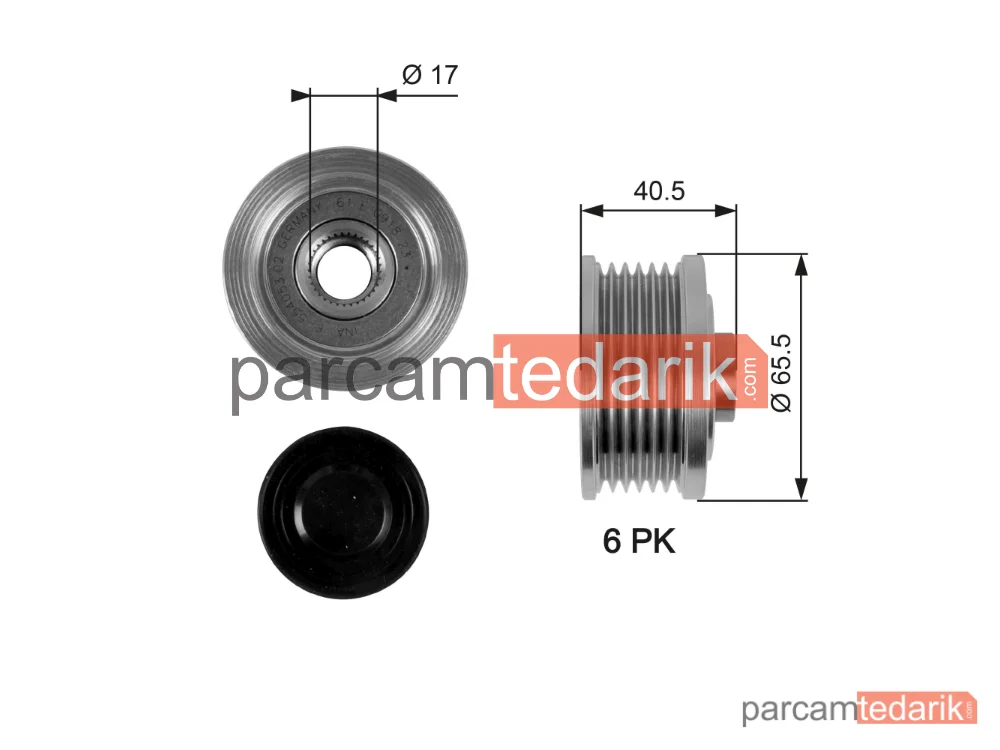 OAP7032 | Alternatör Kasnağı — Alfa Romeo 156, Alfa Romeo 156 Sportwagon, Fiat Bravo II