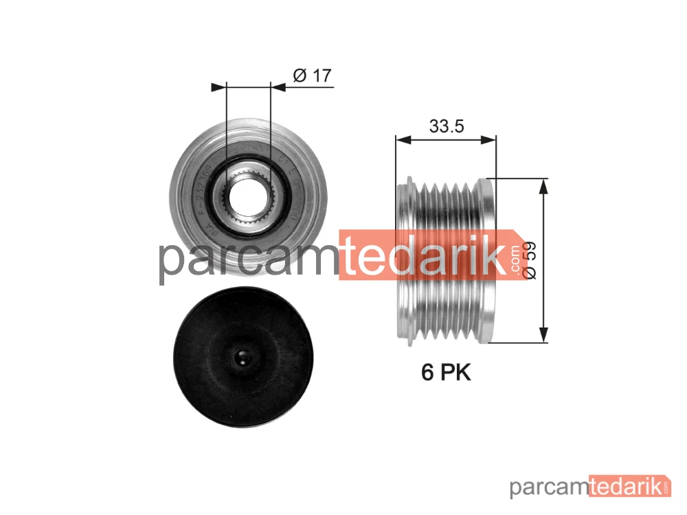 OAP7080 | Alternatör Kasnağı — Fiat Scudo, Peugeot Expert, Citroen C4 I
