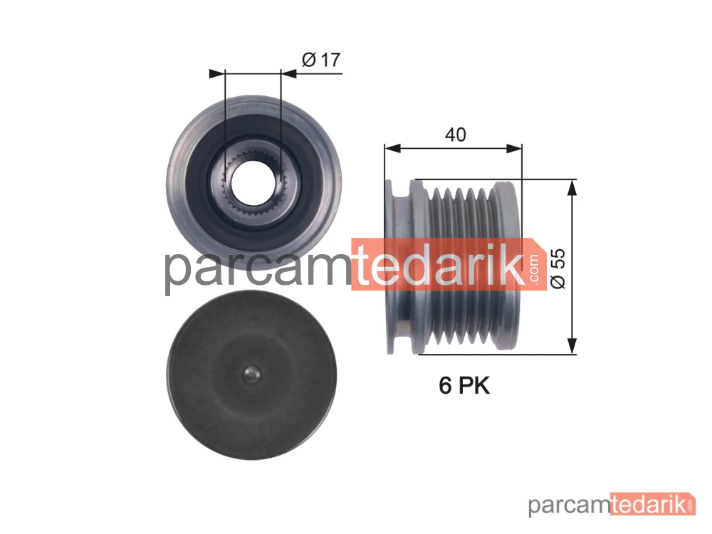 OAP7114 | Alternatör Kasnağı — VW Transporter T6, Audi A5, Seat Leon ST