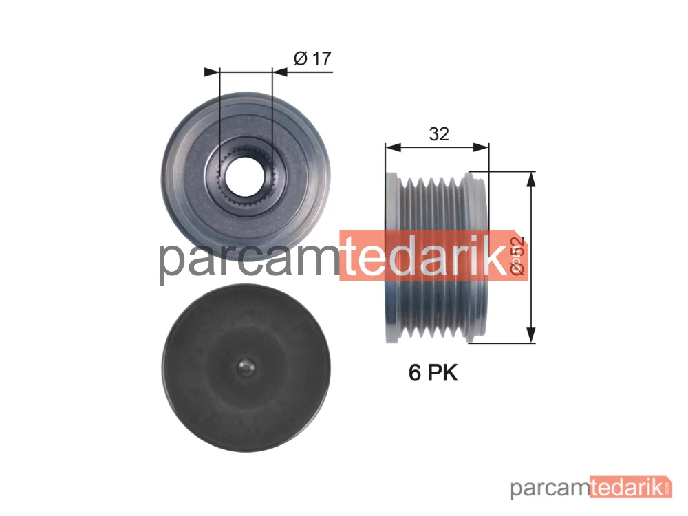 OAP7140 | Alternatör Kasnağı — Peugeot Expert, Peugeot Expert Tepee, Peugeot Partner