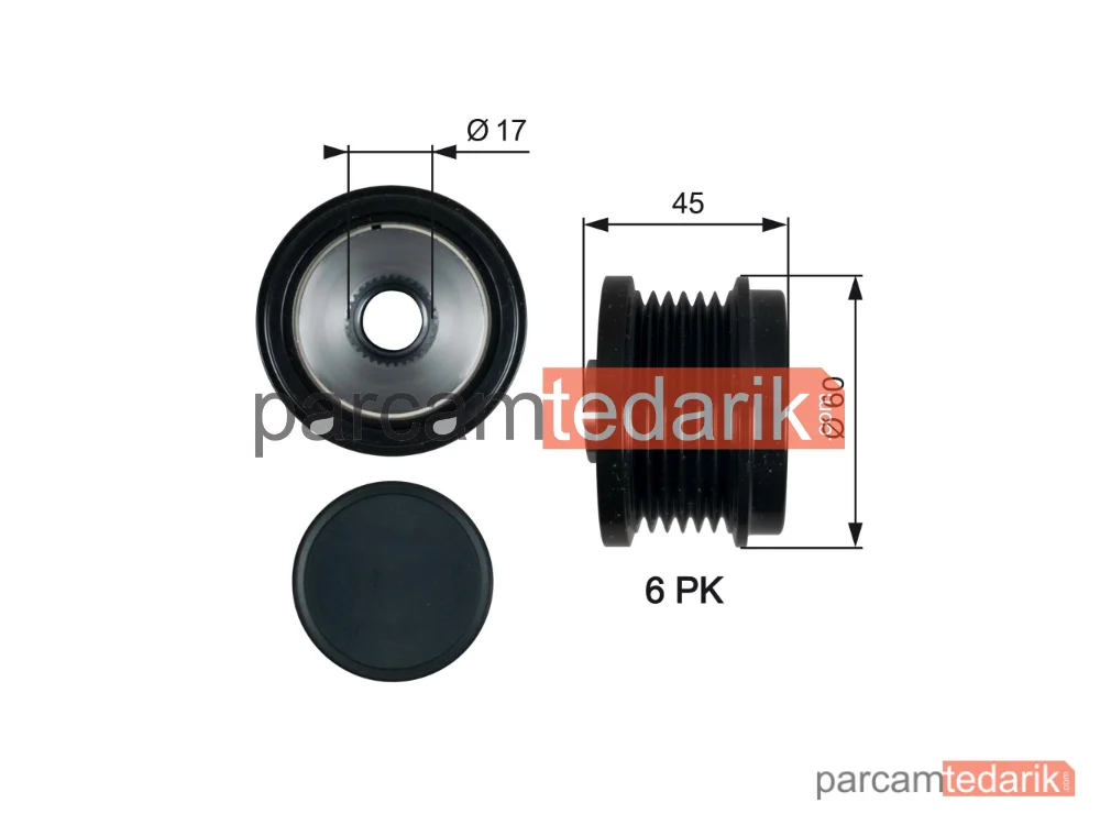 OAP7155 | Alternatör Kasnağı — Ford Focus III, Ford Kuga II, Ford C-Max II