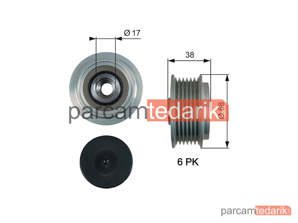 OAP7185 | Alternatör Kasnağı — Hyundai Sonata V, Kia Magentis II, Toyota Auris