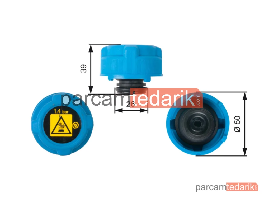 Radyatör Ek Depo Kapağı — Fiat Panda, Citroen Jumper III, Lancia Ypsilon - RC216