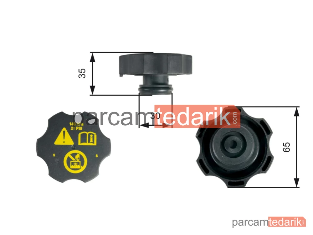 Radyatör Ek Depo Kapağı — Opel Insignia A, Opel Astra K, Opel Zafira Tourer C - RC249