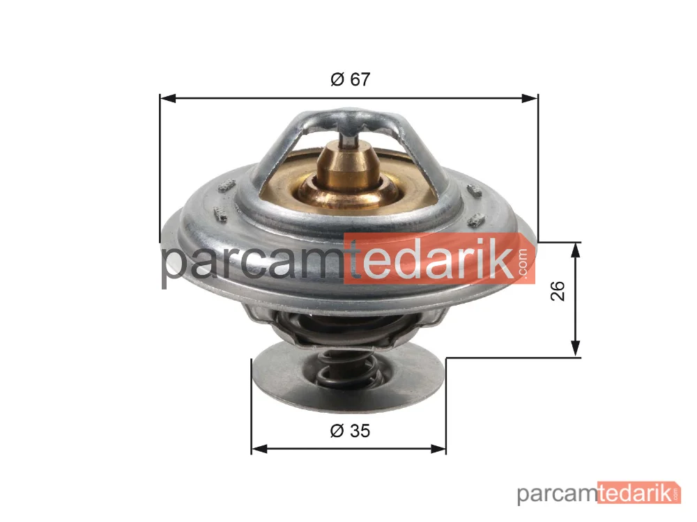 Termostat — Audi 100 C3, VW Transporter T3, Audi 90 B3 - TH13287G1