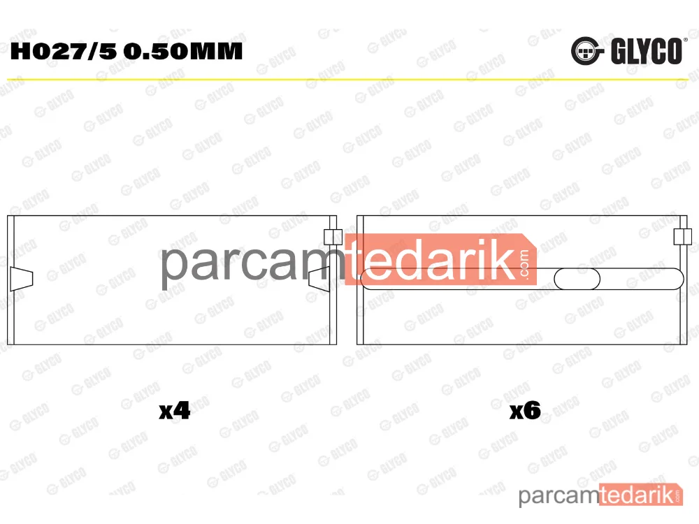 H027/5050MM | Krank Mili — Audi 80 B3 Sedan, VW Golf II, VW Passat B3/B4