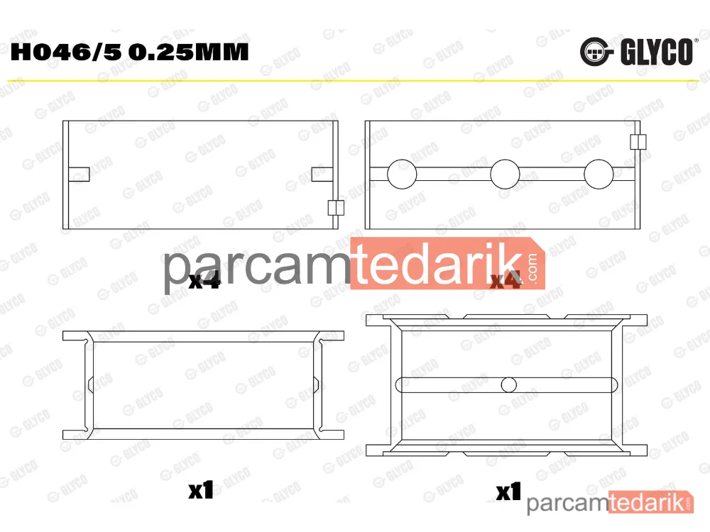 Krank Mili — Volvo XC60 II, Volvo S90 II, Volvo V40 Station wagon - H046/5025MM