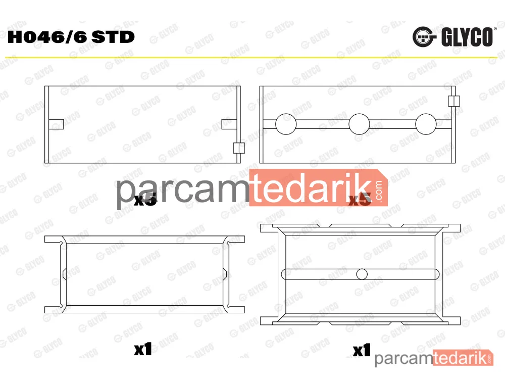 Krank Mili — Volvo V70 I, Volvo S70, Volvo 850 Station wagon - H046/6STD