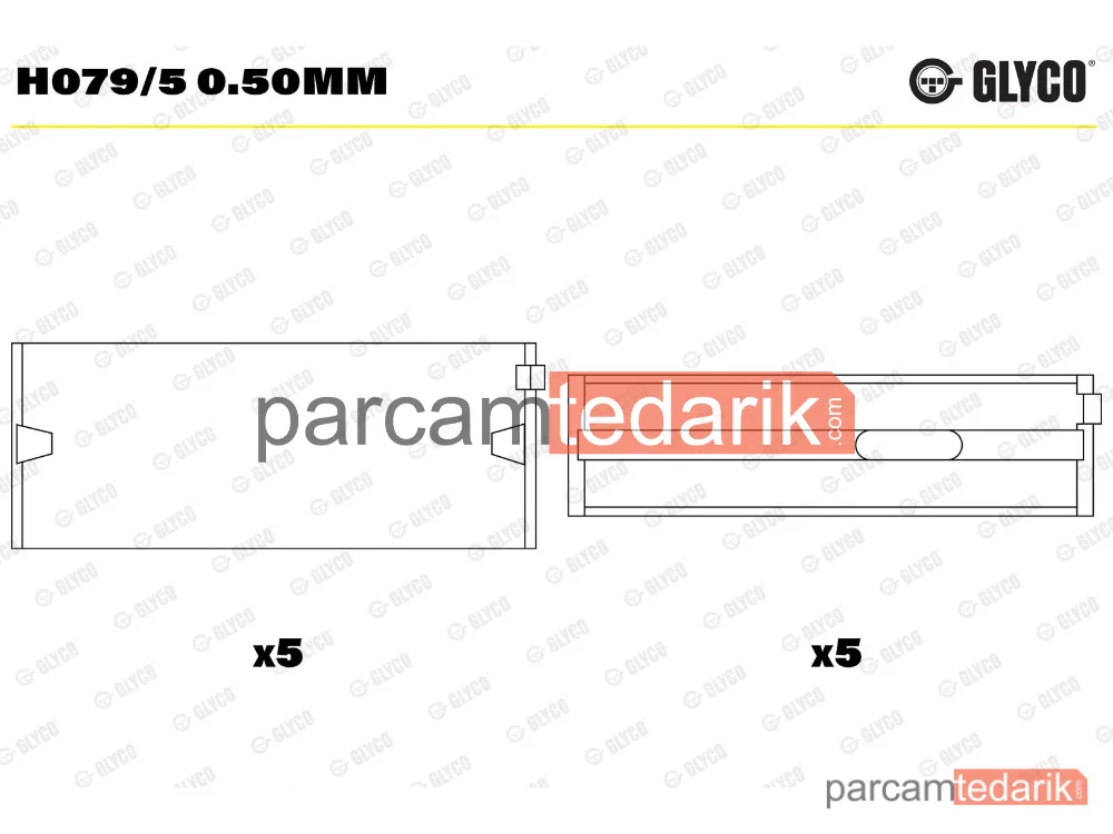 Krank Mili — VW Transporter T5 Platform şasi (7JD, 7JE, 7JL, 7JY, 7JZ, 7FD,, VW Transporter T5 Minibüs/Otobüs, VW Passat B6 Variant) - H079/5050