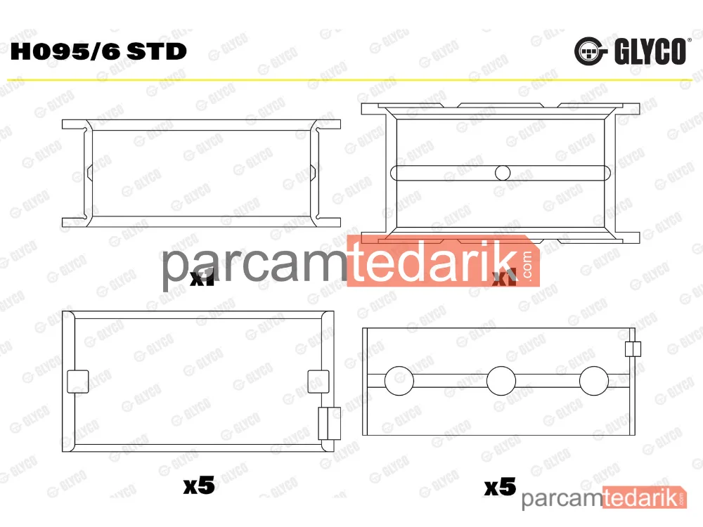 H095/6STD | Krank Mili — Volvo V60 I, Volvo XC60 I SUV, Volvo V70 III