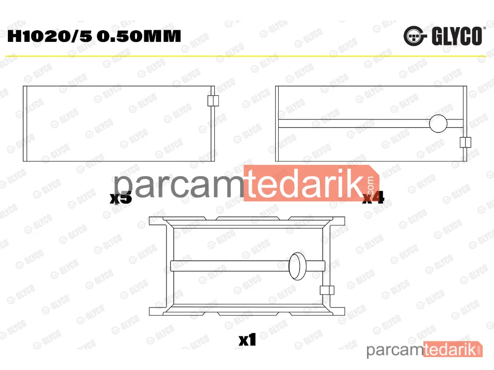 H1020/5050MM | Krank Mili — Iveco Daily IV Panelvan/Van, Iveco Daily IV Platform şasi, Fiat Ducato Platform şasi