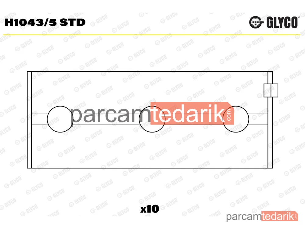 H1043/5STD | Krank Mili — Fiat 131, Fiat Tipo, Fiat 132