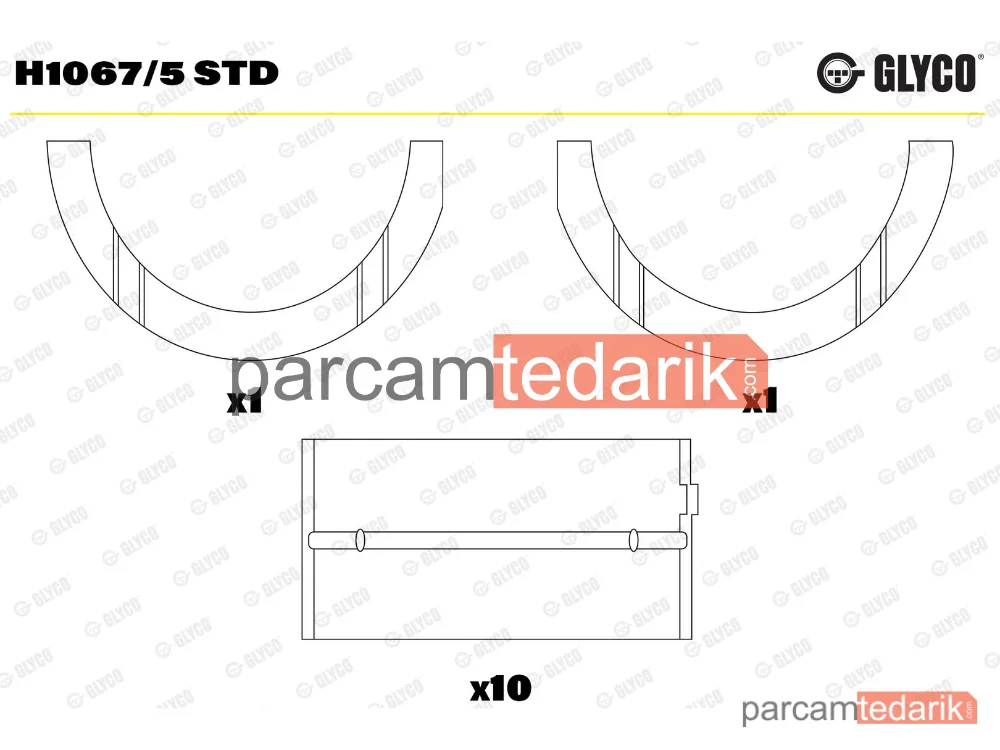 H1067/5STD | Krank Mili — Fiat Panda, Lancia Y10, Fiat Panda Kasa/eğik Arka
