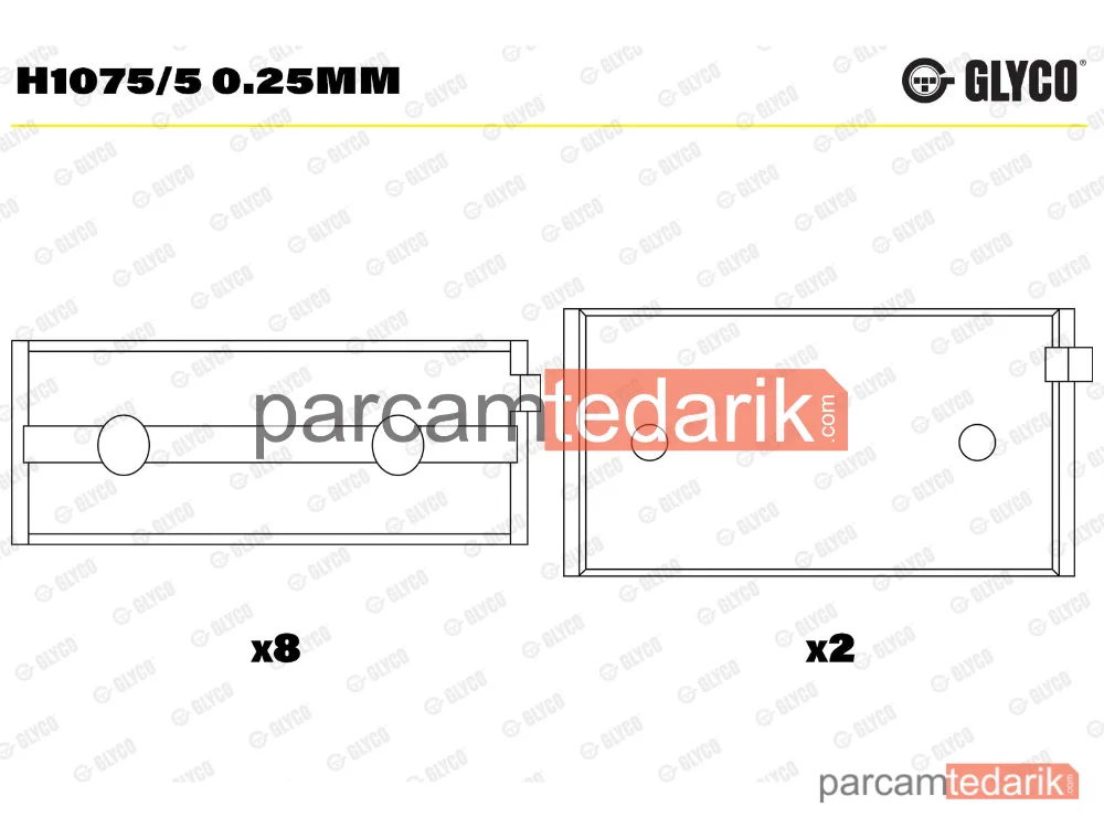 Krank Mili — Fiat Uno, Fiat Marea, Fiat Multipla - H1075/5025MM